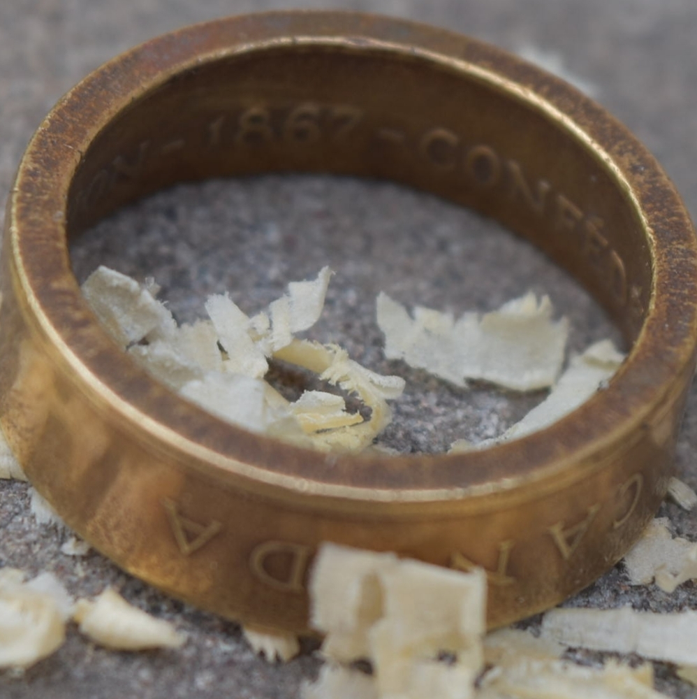 NEW Handmade 1867 Confederation Brass Coin Ring - Picture 3 of 6